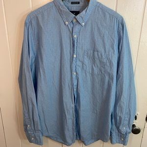 American Eagle Seriously Soft Button up‎ 100% Cotton Blue XL
